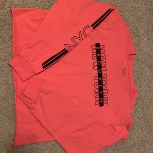 Pink Brooklyn New York long sleeved shirt.